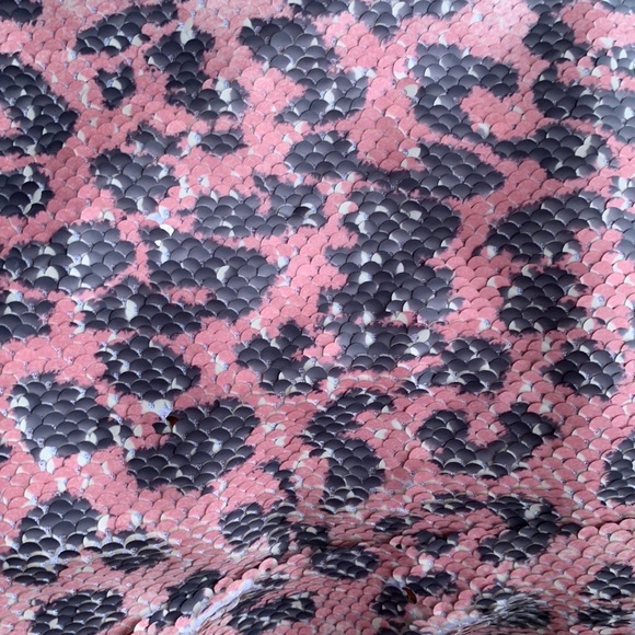 Free People Sequin Cheetah Mini Skirt Size 10 - Picture 4 of 14